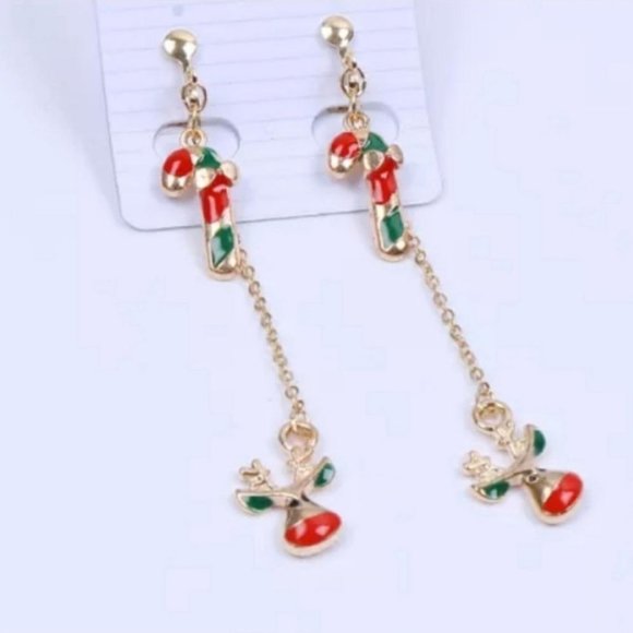 Clip On Holiday Christmas Lightweight Earrings - Picture 1 of 5